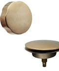 Heavy Duty 35 Inch Cable Drive Bathtub Drain Trim Kit Featuring A Rock Solid Brass Rotary Overflow Knob and dang smooth pop up stopper.
