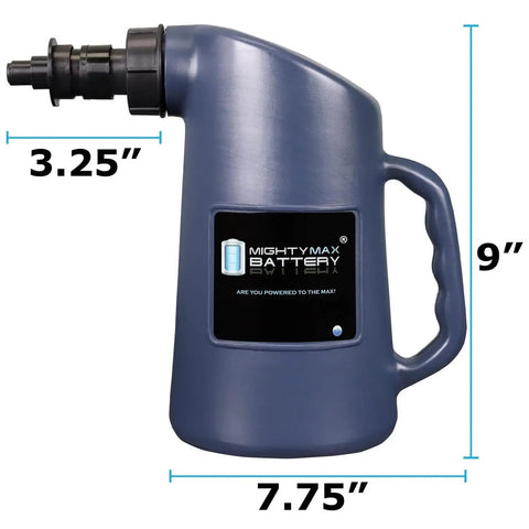 Auto Shut Off Battery Filler Jug For Golf Carts And Deep Cycle Batteries, 2 Quart Water Bottle with measurements