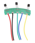 Solid E Bike Hall Sensor Replacement For Two Wheel Electric Scooter Motor 120 Degree 3144 3413 Hall Plate Circuit Board With Cable, green PCB with colored wires