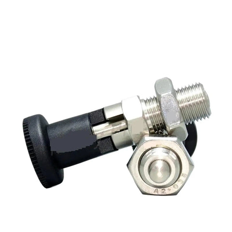 Heavy Duty Stainless Steel 304 Self Locking Knob Plunger With Quick Release Pull Ring And Dead Tight Nut Screw M20