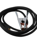 Heavy Duty 300 Amp Grounding Welding Earth Clamp Clip With 10-25 Plug Connector For MIG TIG Machines, silver clamp with black cable.