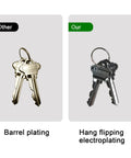 Comparison of barrel plating and hang flipping electroplating keys, highlighting Pro Grade Satin Chrome Mortise Door Lock Cylinder With SC Keyway And Thumbturn Keys Built To Last For Aluminum Storefront Doors And Shop Door Replacements Silver Finish.