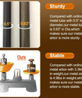 Comparison of Beefy 6.3 Feet Tall Obelisk Garden Trellis metal tube diameter and weight with ordinary metal arbor