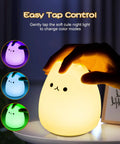 LED Cat Night Light For Kids Battery Powered Silicone Cat Nursery Night Light With 2 Soft Glow Modes, multicolor, hand on light