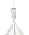 Spun Aluminum Mini Pendant Light 1-Light With Aluminum Shade In Aluminum Finish, Sleek Modern Contemporary Ceiling Fixture, Hardwired