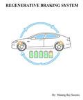 Front cover of digital ebook Regenerative Braking System showing a car with blue circular arrows and battery icons