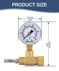 Air Over Water Test Regulator With Gauge For Home Plumbing Leak Detection, 2-Inch Dial, 0-100 PSI Range, Includes 1/4-Inch NPT Mount