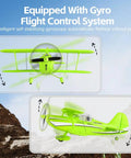 Classic Warbird RC Biplane For Adults And Beginners, 4CH 2.4G Remote, Brushless Motor, EPP Foam Airplane showcasing flight control system
