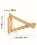 Beefy Wooden Shelf Bracket Heavy Duty Wall Mount Support For Everyday Minimalist Modern Interiors With Pre Drilled Wire Routing 27cm
