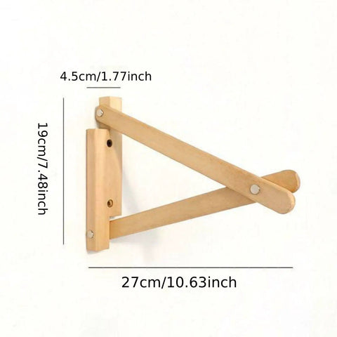 Beefy Wooden Shelf Bracket Heavy Duty Wall Mount Support For Everyday Minimalist Modern Interiors With Pre Drilled Wire Routing 27cm