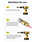 Badass Multifunction Electric Wire Stripper And Crimper Tool Kit Featuring Heat Resistant Aluminum Alloy Construction for drill installation steps.