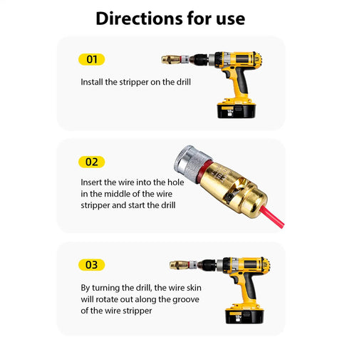 Badass Multifunction Electric Wire Stripper And Crimper Tool Kit Featuring Heat Resistant Aluminum Alloy Construction for drill installation steps.