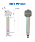 Flexible Force Sensor Kit 20G-6KG Range Do It Yourself Friendly Pressure Sensor Graphene Film Sizing Diagram