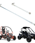 Beefy Go Kart Tie Rods Steel Alloy For Precision Steering next to two Yerf Dog go karts