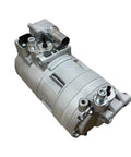 BMW Compatible Direct Fit Air Conditioning Compressor Electric Refrigeration Unit featuring toughened scroll compression from a side angle.