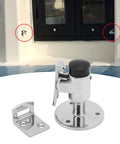 Solid 316 Stainless Steel Door Stopper Catch Holder For Marine Yachts Rvs And Motorhomes keeps doors cracked open near mounted surface.