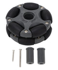 58Mm Wheel For Robot Kits Built To Take A Beating, Double Row Rotating Directional Wheel With Hub and screws for motor axle