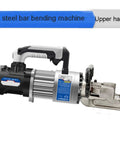 Heavy Duty Electric Hydraulic Rebar Cutter And Bender For 4-16mm Steel Bar showing upper handle and motor details.