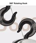 Hella Tough Hand Chain Hoist 2 Ton 4400 Pounds Capacity 19 Foot Lift Height G80 Alloy Chain dual swivel hooks detail