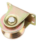 Baxnore V Groove Wheel with mounting bracket, steel wheel on zinc-plated metal, heavy-duty caster for sliding doors