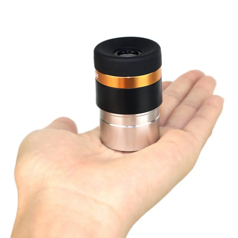 4mm Wide Angle Eyepiece For 1.25 Inch Telescopes With 62 Degree Field Of View, Aspheric HD Fully Coated Optics shown in hand