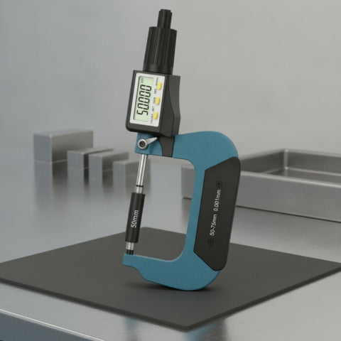 Outside Digital Caliper For Mechanics And DIYers, Ultra High Precision 0.001 mm Readout, 75 To 100 mm Range displayed on table