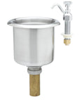 Dipperwell Faucet With 0.40 GPM Flow Tower And Bowl Assembly, Slick Polished Chrome Brass Body, Deck Mount