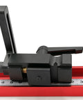 Close-up of 45 Type T Slot Miter Track Aluminum Miter Stop for Table Sawing Lightweight Woodworking Tool with Precise Millimeter Positioning Sliding Stop
