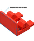 Heavy Duty Electric Wire Welding Fixture Strength Clamp For Secure Connection In Damp Garages No Rust, Super Quick Install Fixation Wire Holder red clamp side view