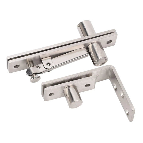Heavy Duty Concealed Door Pivot Hinge, Stainless Steel, 180 Degree Rotation, 300 Lb Load, Adjustable Extension For Wood Doors And Aluminum Frame Doors