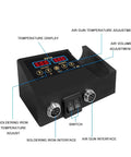 2 In 1 600W Digital Soldering Station With LCD Display Pro Grade Hot Air Rework Tool showing controls and dual displays
