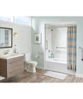 Bathroom with Shower Grab Bar 16 Inch Wall Mounted ADA Compliant Satin Nickel Safety Handle for Shower and Tub