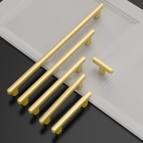 20 Pack 5 Inch Brushed Gold Cabinet Pulls Heavy Duty Solid Kitchen Cabinet Handles For Cabinets Dresser Drawers And Bathrooms Built To Last Rust Proof Hardware With Easy Install, brushed gold cabinet pulls on white drawer