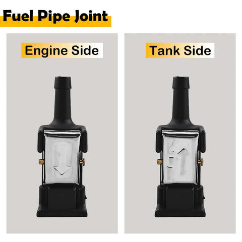 Three Piece 8mm Fuel Line Connector Set For Yamaha Outboard Motors With Female And Male Fittings For Five Sixteenths Inch Fuel Hose