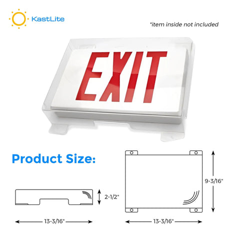 Clear Polycarbonate Emergency Exit Sign Cage Guard For Lighted Signs Built Tough, Impact Resistant, Wall or Ceiling Mount