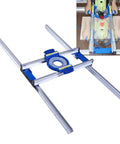 Pro Grade Router Sled for Woodworking with Aluminum Guide Rail and Low Friction Slide Trolley System showcased in workshop