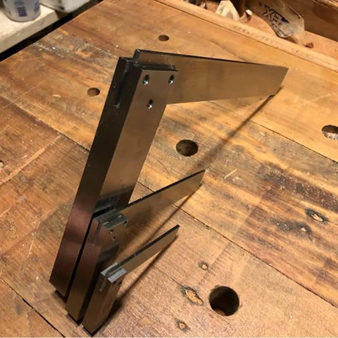 Machinist square, precision engineer wide-seat 90-degree right-angle steel angle ruler, ground hardened, 4 x 2.5 in