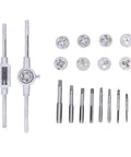 Tap Die Set With Tool Steel Threading Kit For DIY Car Repair And Model Processing Built Tough Cast Iron And Aluminum Tapping Power Tools For Mechanical Transmission And Thread Cutting Projects, 20-piece set