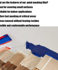 Painting interior wall with Pro-Grade Pre-Taped Masking Paper With Built-In Painter Tape 20 Inch Wide By 90 Feet Long 2 Pack.