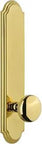 Arc Tall Plate With Fifth Avenue Knob, Single Dummy Door Hardware In Solid Forged Brass, Built To Last Lifetime Brass Finish