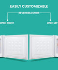 Hella Solid Upright Freezer One Point Two Cubic Feet White Compact Frost Vault showing reversible door options for flexible placement.