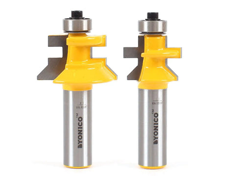 Tongue And Groove Router Bit Set For Wood Flooring, 2 Pc, 1/2 Inch Shank, Premium C3 Tungsten Carbide Blades, Table Mount Router Only