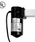 Heavy Duty Power Recliner Motor Replacement With Cord ML18 005 Linear Actuator showing UL certification and specifications.