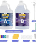 2 Gallon Epoxy Resin Kit Pro Grade With Pumps 1 To 1 Mix Crystal Clear High Gloss Low Odor No Yellowing Self Leveling Includes Mica Powders