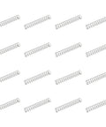 Stainless Steel Compression Springs Set, 50 PCS, 0.8mm Wire, 8mm Outer Diameter, 50mm Free Length, shown aligned on white background