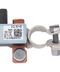 Heavy Duty Battery Current Sensor Terminal Adapter For Gm Rides Plug And Play Voltage Thermometer Monitor Snap On Fit Oem Replacement 135990 Garage Essentials mounted on battery terminal, featuring metal clamp and sensor.