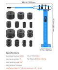 VEVOR Manual Pipe Bender With 14 Dies, heavy duty tube bending tool with dies for copper aluminum iron pipes.