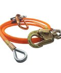 Steel Core Flip Line Kit For Arborists Five Eighth Inch By Ten Feet Neon Orange High Visibility Line With Sixteen Strand Polyester Over A Seven By Nineteen Steel Wire Core For Arborist Work Includes Grab Adjuster And Steel Swivel Made In USA