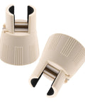 Two Pack Adjustable Furniture Legs With Height Adjustment And Non Slip Plastic Bases shown in beige material