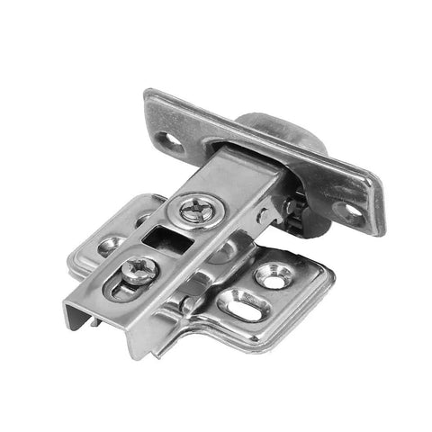 Top Rated 304 Stainless Steel Cabinet Concealed Hinges Full Overlay Cupboard Door Hardware Silver Tone, smooth glide hinge close-up.